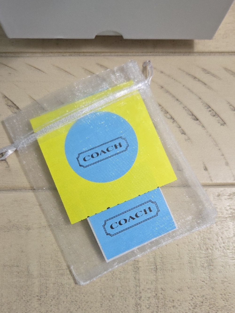 HandMade Coach Blue Sticker Labels with Black Logo, 10 2" Stickers